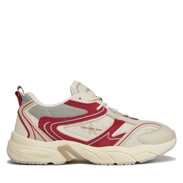 Calvin Klein Jeans Tenisice Calvin Klein Jeans Retro Tennis Su-Mesh YM0YM00589 Creamy White/Eggshell/Garnet 0GE