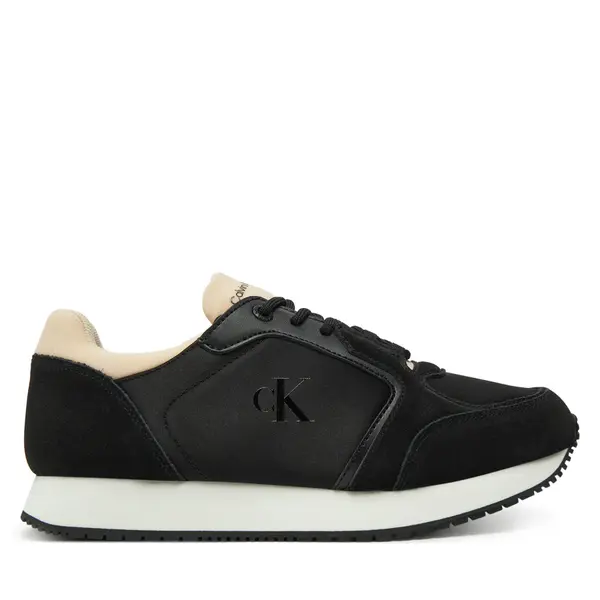 Calvin Klein Jeans Tenisice Calvin Klein Jeans Runner Laceup Low Mg Media YW0YW01644 Crna