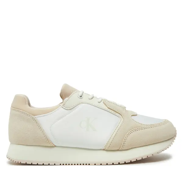 Calvin Klein Jeans Tenisice Calvin Klein Jeans Runner Laceup Low Mg Media YW0YW01644 Écru