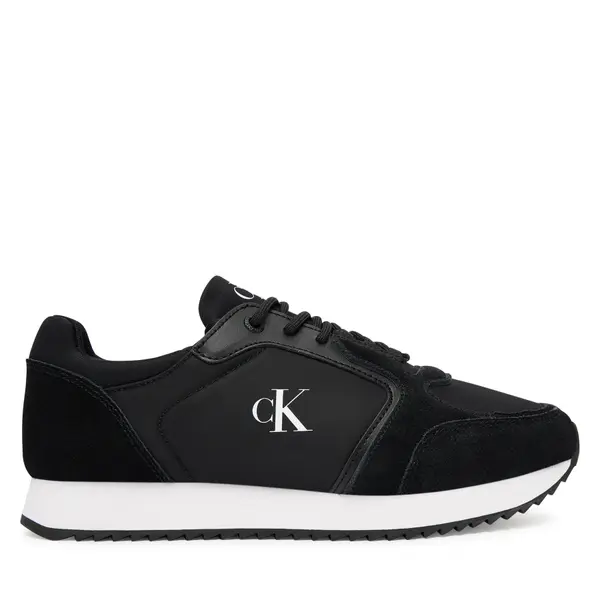 Calvin Klein Jeans Tenisice Calvin Klein Jeans Runner Laceup Sock Mg Nylon Mix YW0YW01644 Crna