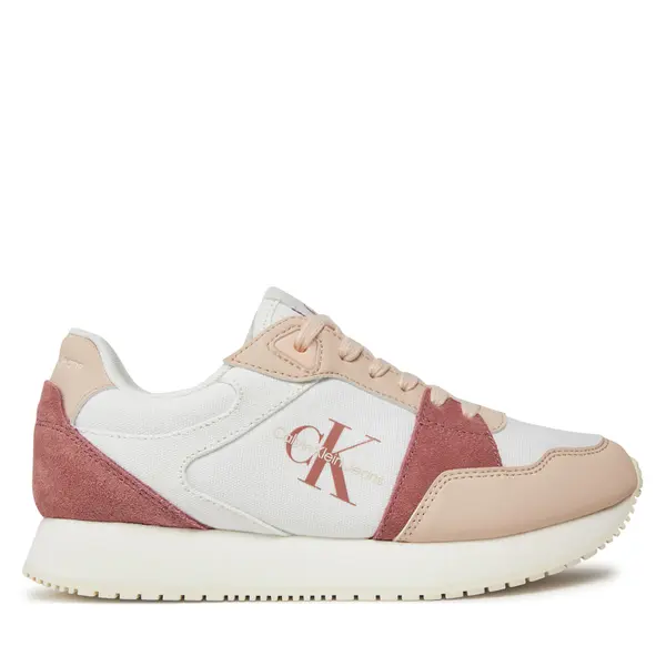 Calvin Klein Jeans Tenisice Calvin Klein Jeans Runner Low Lace Mix Ml Btw YW0YW01436 Bijela