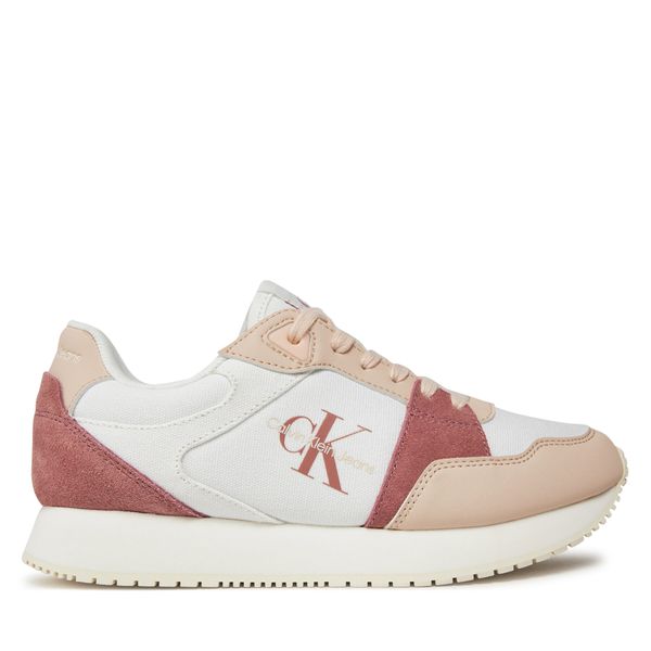Calvin Klein Jeans Tenisice Calvin Klein Jeans Runner Low Lace Mix Ml Btw YW0YW01436 Bright White/Whisper Pink 02S