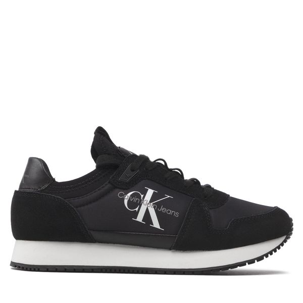 Calvin Klein Jeans Tenisice Calvin Klein Jeans Runner Sock Laceup Ny-Lth W YW0YW00840 Black 01H