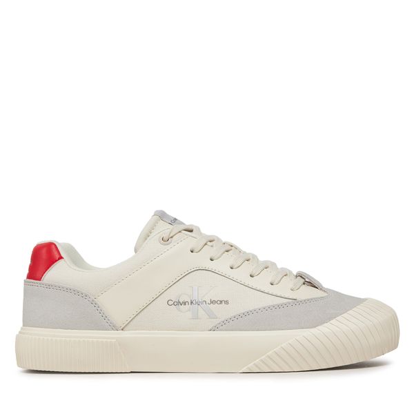 Calvin Klein Jeans Tenisice Calvin Klein Jeans Skater Vulc Low Mix Mg Btw YM0YM00916 Creamy White/Oyster Mushroom/Flery