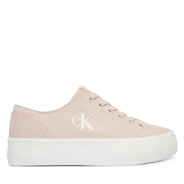 Calvin Klein Jeans Tenisice Calvin Klein Jeans Vulc Flatform Low Canvas Mg YW0YW01763 Ružičasta
