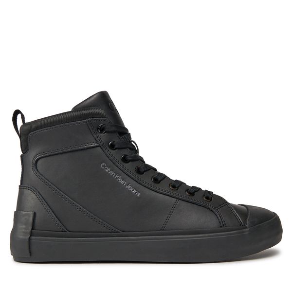 Calvin Klein Jeans Tenisice Calvin Klein Jeans Vulcanized Mid Laceup Mix In Uc YM0YM00900 Triple Black 0GT
