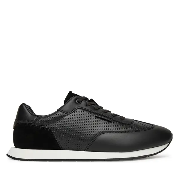Calvin Klein Tenisice Calvin Klein Low Prof Runn Laceup Perf Lth HM0HM01871 Crna