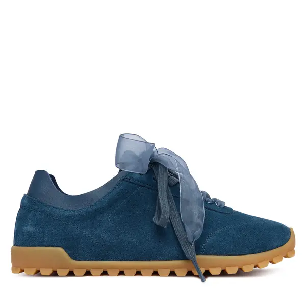 Calvin Klein Tenisice Calvin Klein Low Profile Run Mg Sue Db Laces HW0HW03150 Tamnoplava