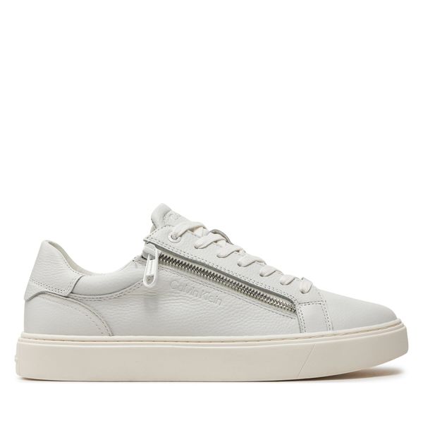 Calvin Klein Tenisice Calvin Klein Low Top Lace Up W/Zip HM0HM01475 Triple White 0K4