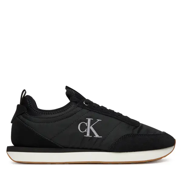 Calvin Klein Tenisice Calvin Klein Retro Runner Sock Laceup Mix Mat YW0YW02060 Crna