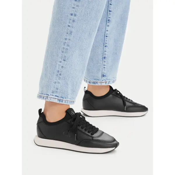 Calvin Klein Tenisice Calvin Klein Retro Runner Sock Panl Lth Neo HW0HW03118 Crna