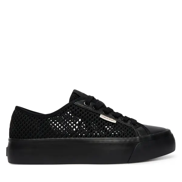 Calvin Klein Tenisice Calvin Klein Vulc Flatf Lace Up Lin Mesh HW0HW02971 Crna