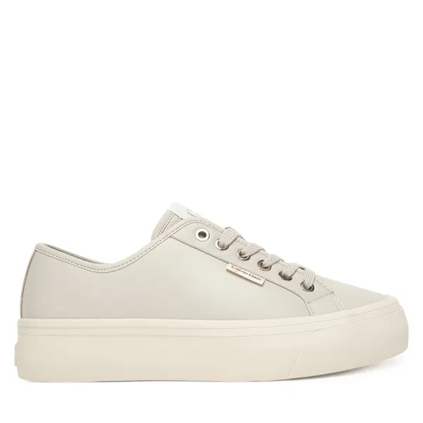Calvin Klein Tenisice Calvin Klein Vulc Flatf Lace Up Lth YW0YW01932 Siva