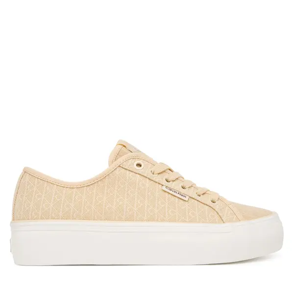 Calvin Klein Tenisice Calvin Klein Vulc Flatf Laceup Jaq Aop HW0HW03265 Svijetlo žuta