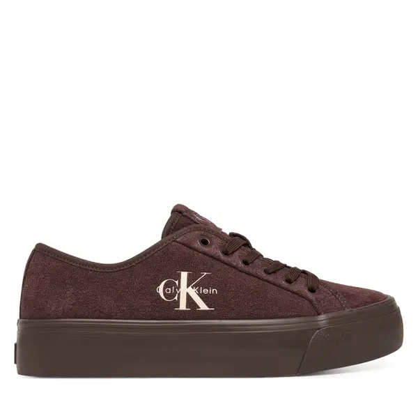 Calvin Klein Tenisice Calvin Klein Vulc Flatf Laceup Suede HW0HW03088 Tamnocrvena