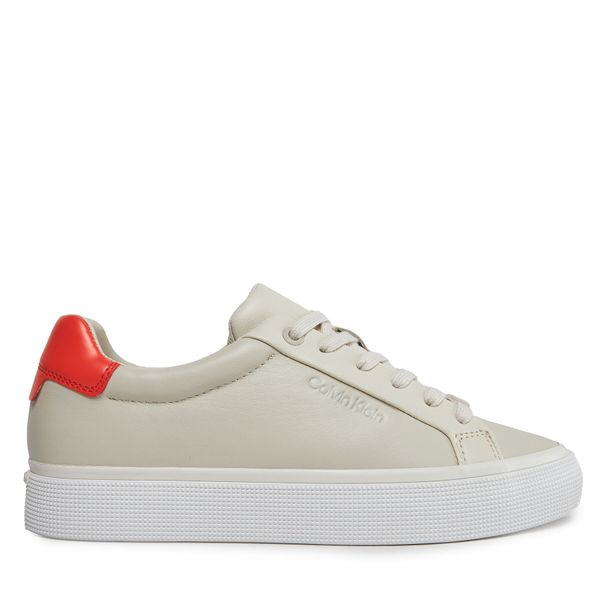 Calvin Klein Tenisice Calvin Klein Vulc Lace Up - Diamond Foxing HW0HW01865 Dk Ecru/Flame ACG