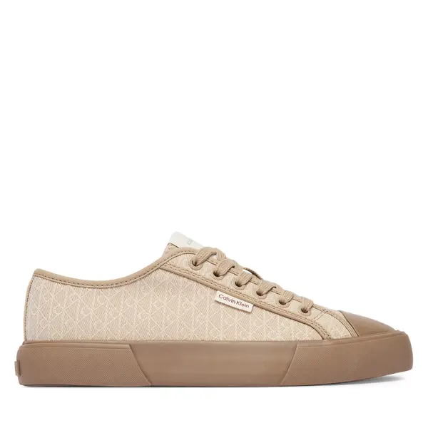 Calvin Klein Tenisice Calvin Klein Vulc Low Laceup Aop Canvas HW0HW03142 Bež