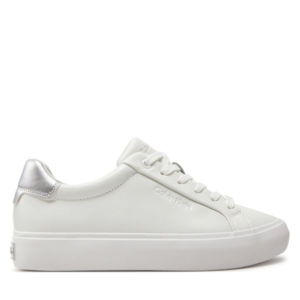 Calvin Klein Tenisice Calvin Klein Vulcanized Lace Up Lth HW0HW02134 White/Silver 02R