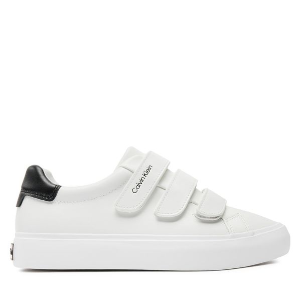 Calvin Klein Tenisice Calvin Klein Vulcanized Slip On Velcro Lth HW0HW01909 Bijela