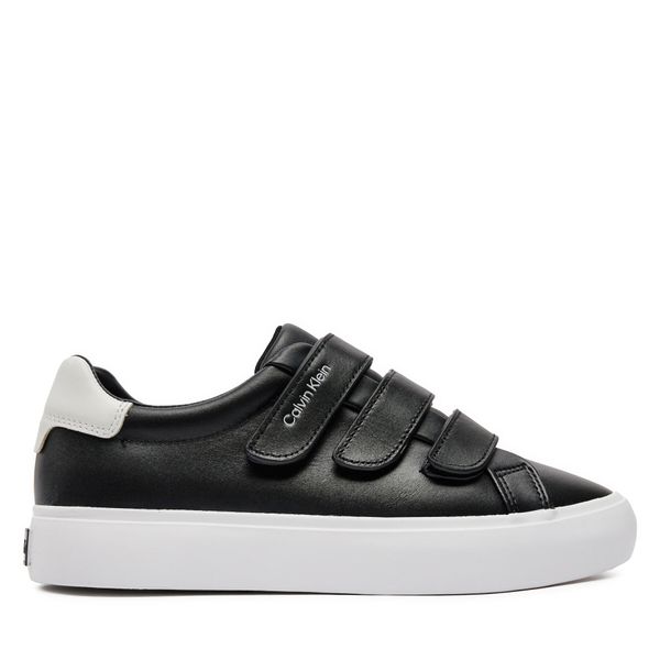 Calvin Klein Tenisice Calvin Klein Vulcanized Slip On Velcro Lth HW0HW01909 Crna