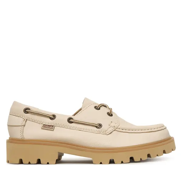 Clarks Tenisice Clarks Cleyhill Boat. 26187841 Écru