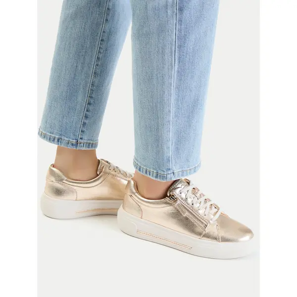 Clarks Tenisice Clarks Hollyrose Zip 26185916 Zlatna