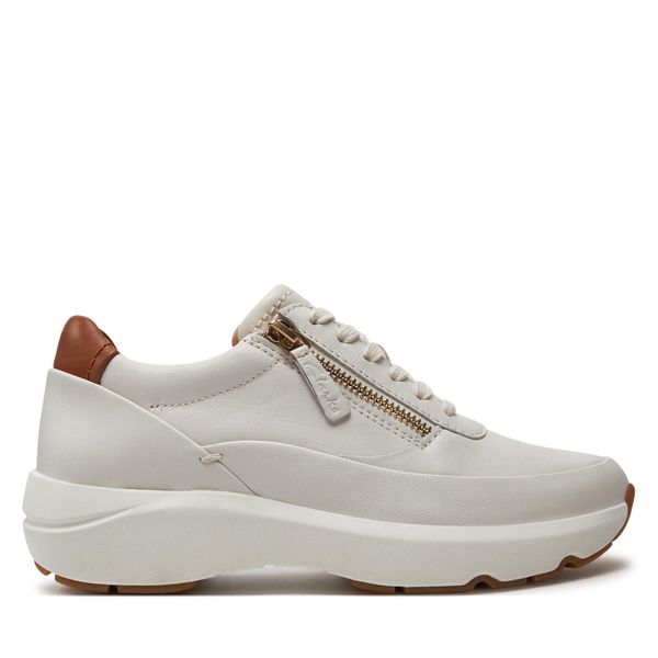 Clarks Tenisice Clarks Tivoli Zip 26176650 Off White Lea
