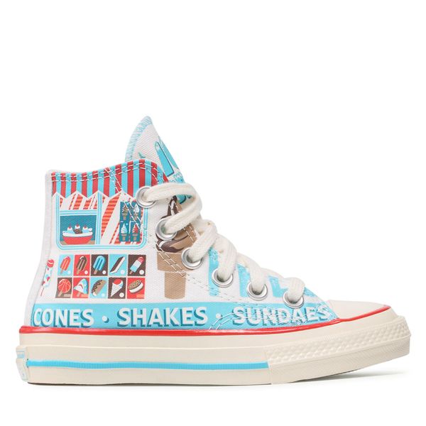 Converse Tenisice Converse Chuck 70 Hi A00395C White/Baltic Blue/Soft Red