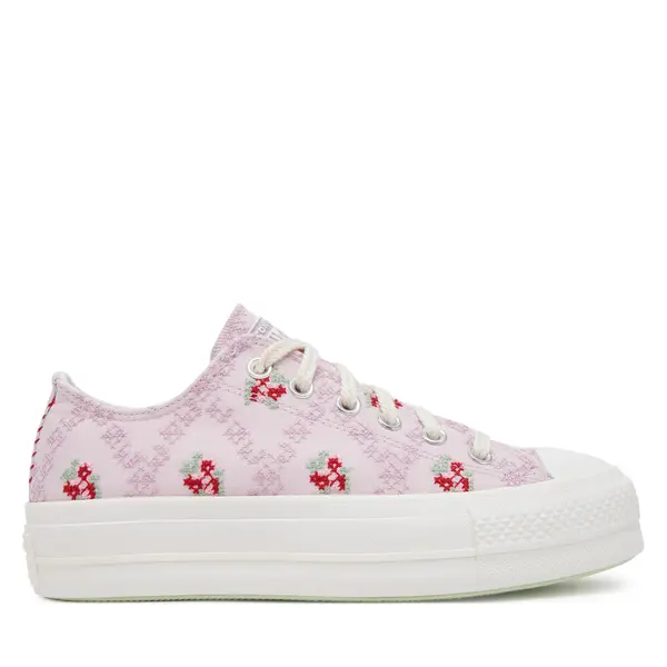 Converse Tenisice Converse Chuck Taylor All Star Lift Platform Rose Cross Stitch A13660C Ružičasta