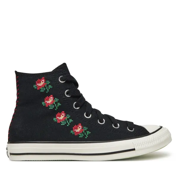 Converse Tenisice Converse Chuck Taylor All Star Rose Cross Stitch A13657C Crna