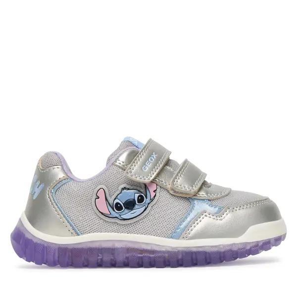 Geox Tenisice Geox B Lightyloo Girl B6561C 0AJAS C1316 Srebrna