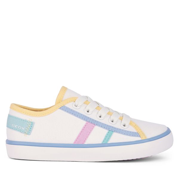 Geox Tenisice Geox J Gisli Girl J454NF 00010 C1372 S White/Lt Yellow