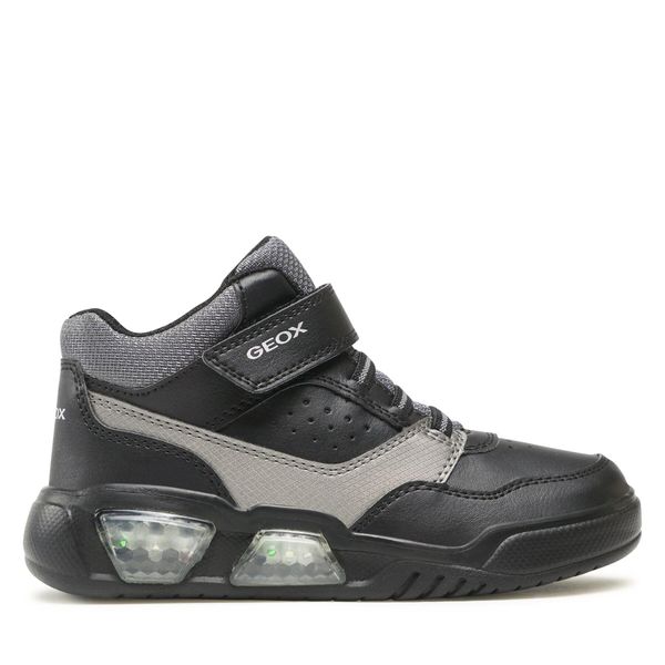 Geox Tenisice Geox J Illuminus Boy J36GVB 05411 C0005 S Black/Dk Grey