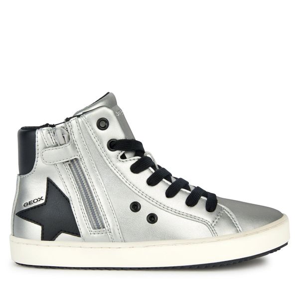 Geox Tenisice Geox J Kalispera Girl J044GA 000NF C1363 D Dk Silver/Black