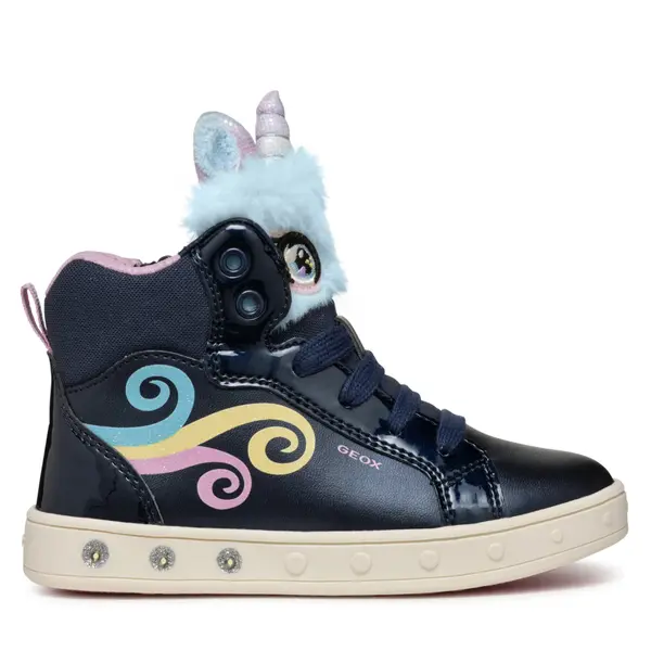 Geox Tenisice Geox J Skylin Girl J468WA 0NFBH C4243 D Tamnoplava