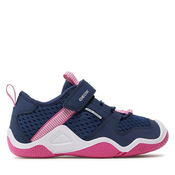 Geox Tenisice Geox J Wader Girl J3508A 01450 C4268 S Navy/Fuchsia