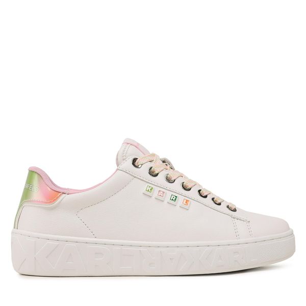 KARL LAGERFELD Tenisice KARL LAGERFELD KL61073 White Lthr W/Pink