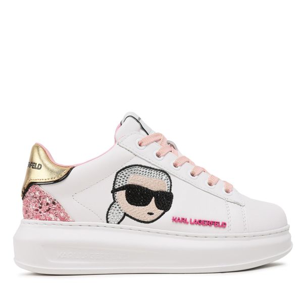 KARL LAGERFELD Tenisice KARL LAGERFELD KL62570N White Lthr W/Pink