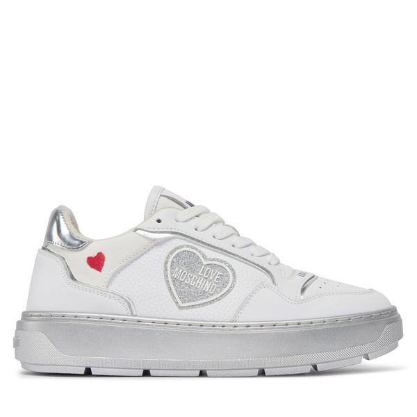 LOVE MOSCHINO Tenisice LOVE MOSCHINO JA15204G1IJC290B Bianco/Argento