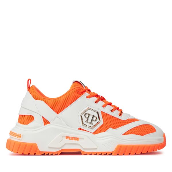 PHILIPP PLEIN Tenisice PHILIPP PLEIN Predator SADS USC0569 PTE003N White/Orangefluo 0186