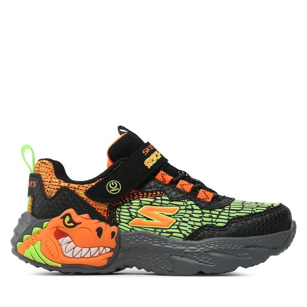 Skechers Tenisice Skechers Dino Lights 400615L/BKOR Black/Orange