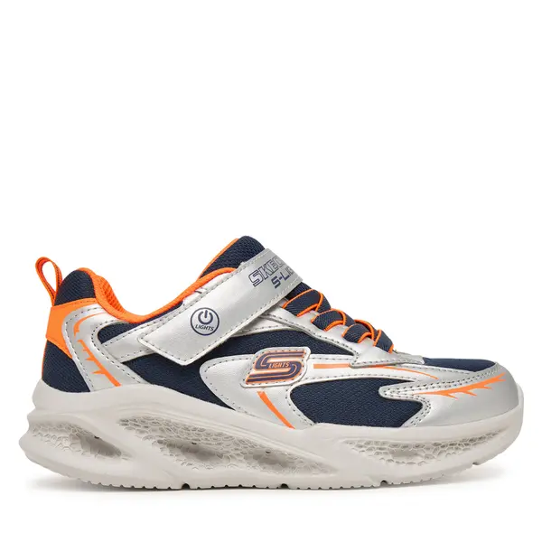 Skechers Tenisice Skechers Meteor-Lights - Glow-Strider 401497L/SLOR Srebrna