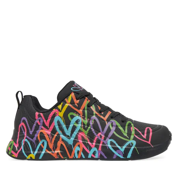 Skechers Tenisice Skechers Uno Lite - Heat of Lights 177977/BKMT Crna