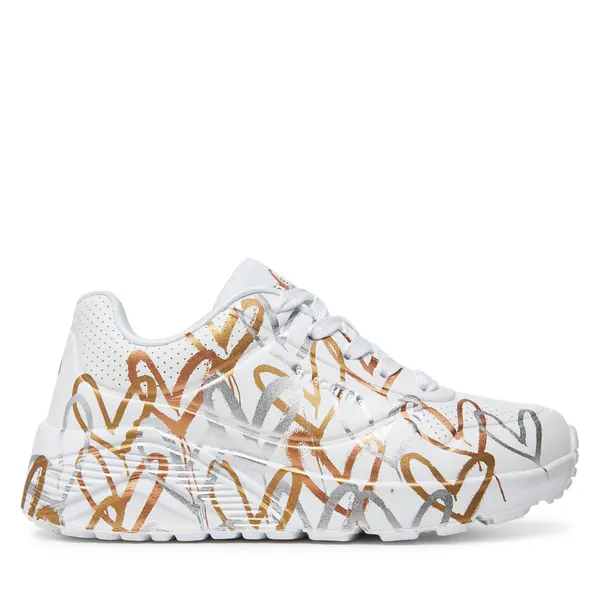 Skechers Tenisice Skechers Uno Lite-Metallic Love 314067L/WTGD Bijela