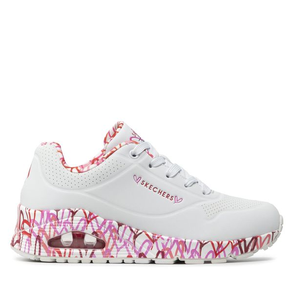 Skechers Tenisice Skechers Uno Loving Love 155506/WRPK Bijela