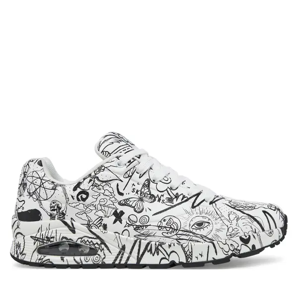 Skechers Tenisice Skechers UNO Printed Lace-Up 183501/WBK Bijela