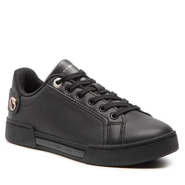 Tommy Hilfiger Tenisice Tommy Hilfiger Button Detail Court Sneaker FW0FW06733 Black BDS