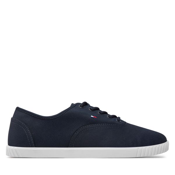 Tommy Hilfiger Tenisice Tommy Hilfiger Canvas Lace Up Sneaker FW0FW07805 Tamnoplava