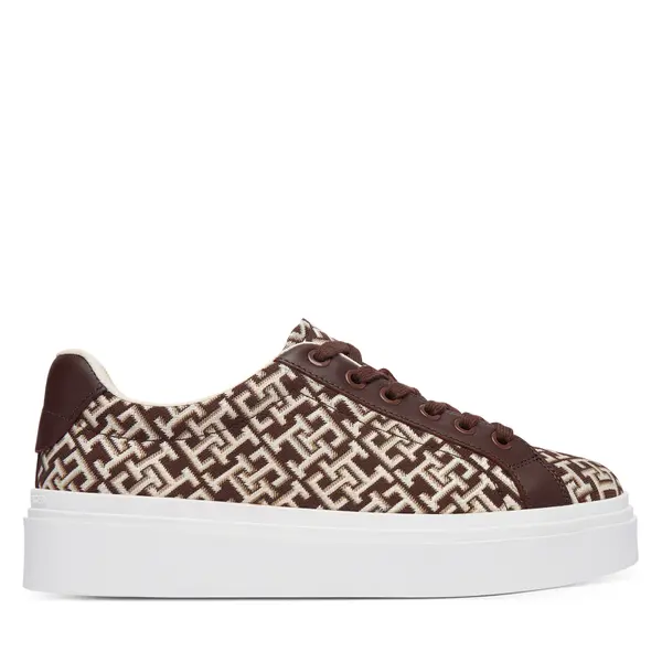 Tommy Hilfiger Tenisice Tommy Hilfiger Chic Platform Monogram FW0FW09398 Smeđa