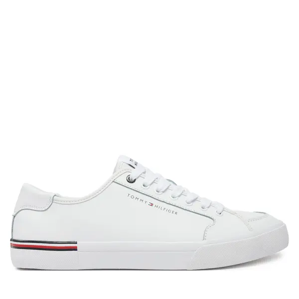 Tommy Hilfiger Tenisice Tommy Hilfiger Core Corporate Vulc Leather FM0FM05399 Bijela